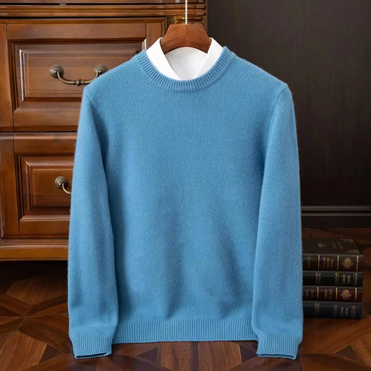Men's 2025 Cashmere Sweater - O-Neck Oversized Loose Fit Knitted Pullover Autumn Winter Korean Style Top