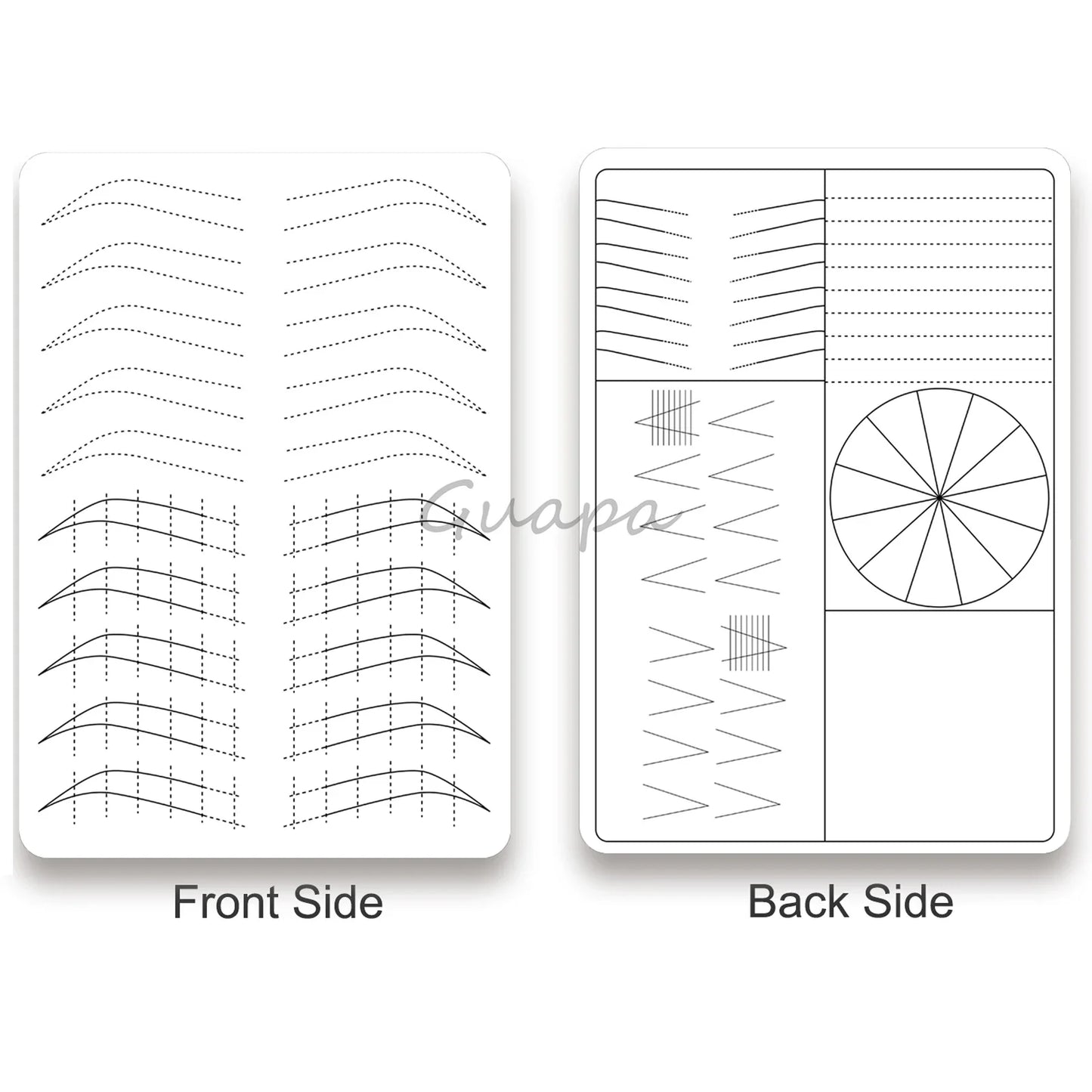 Microblading Practice Skin Sheets — Eyebrow Segment Tip Joint Texture for Semi-Permanent Makeup Training
