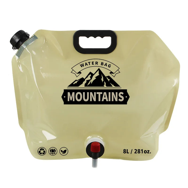 5L/10L Collapsible Water Container - Portable Foldable Water Storage Jug Bag for Camping, Hiking & Emergency Preparedness