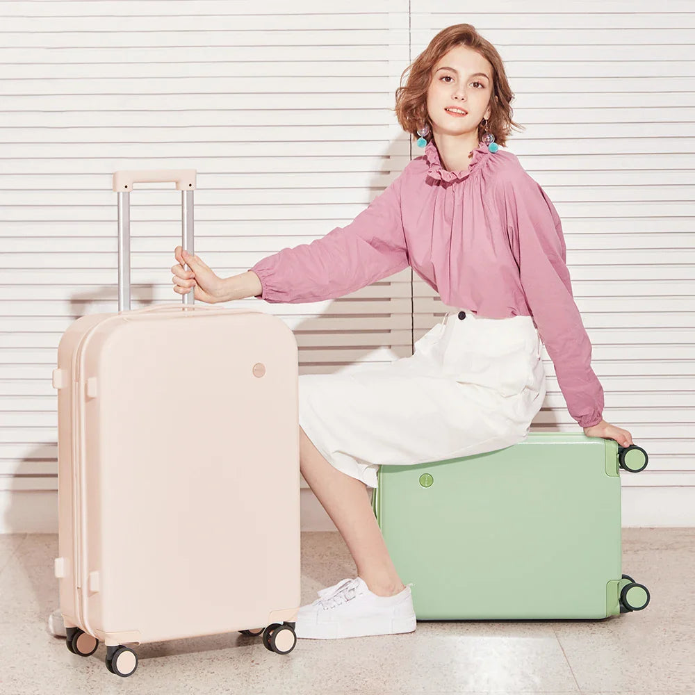 Mixi Puristic Design Hardside Travel Luggage – Rolling Suitcase with Wheels for Men & Women, Carry-On 16/20 Inch & Large 22/24/26/28 Inch Trolley Case
