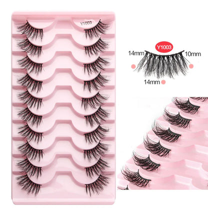 SHIDISHANGPIN 3D Half Cat Eye Lashes – Natural Winged Fox Faux Mink Eyelashes for Makeup