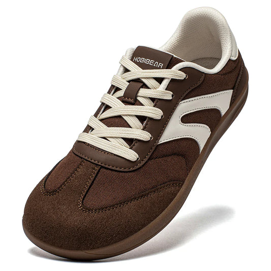 HOBIBEAR Unisex Barefoot Sneakers — Wide-Toe Minimalist Zero Drop Lace-Up Casual Shoes, Non-Slip for Men & Women