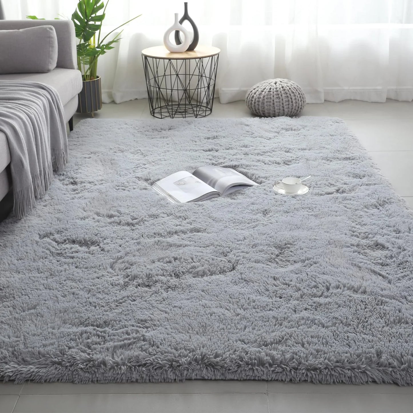 VIKAMA Ultra Soft Puffy Rug - Cozy Bedroom Living Room Floor Mat for Nursery, Kids Room and Home Decor