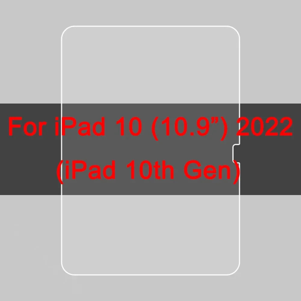 3-Pack Tempered Glass Screen Protector - Apple iPad 10th 9th 8th 7th Mini Air & Pro Series