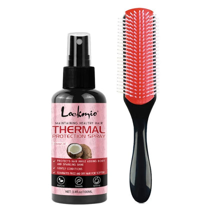 Thermal Hair Protection Spray - Heat Protector Serum for UV Damage Defense, Moisturizing & Nourishing Hair Care