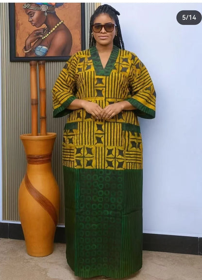 2026 Plus Size African Maxi Dress - Traditional Dashiki Ankara Kaftan Gown