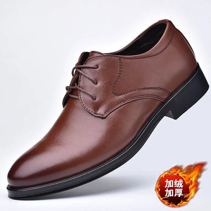 Men's Leather Derby Dress Shoes - Lace-Up Business & Wedding Shoes Size 38-48