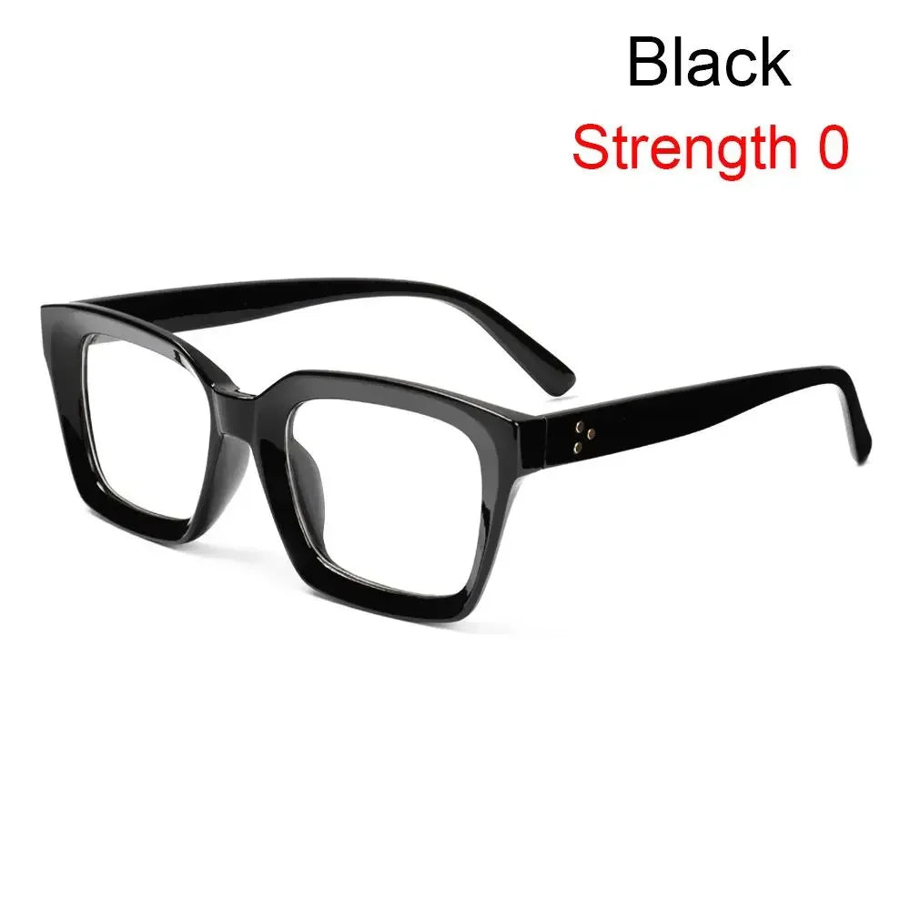 Red Square Oversized Anti Blue Light Glasses – Lightweight Optical Eye Protection Eyewear for Men & Women, Computer & Office Use