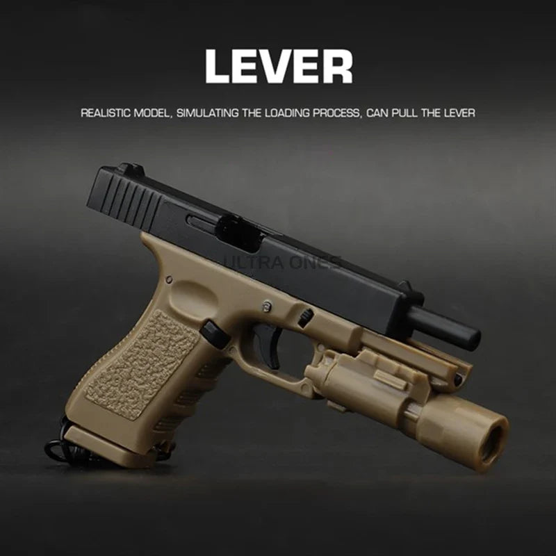 Mini Tactical Pistol Keychain - G17 Model Gun Shape Detachable Key Ring Backpack Vest Decorative Accessory