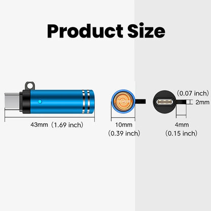 Mini Type C Electric Lighter - USB C Rechargeable Windproof Outdoor Lighter Adapter for iPhone 17 Pro