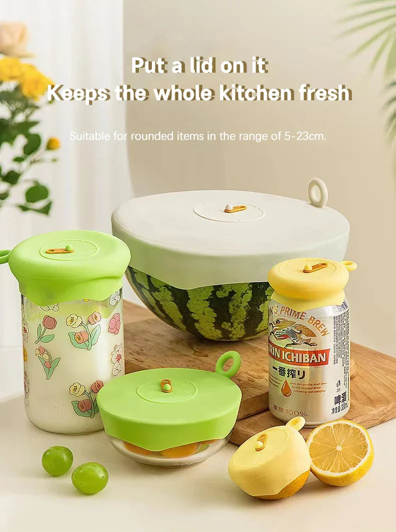 Reusable Silicone Stretch Lids – Self-Sealing Universal Covers for Bowls, Pots & Pans
