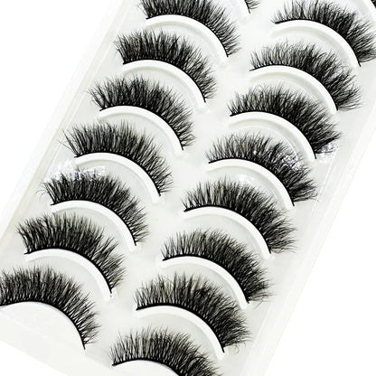 5/10 Pairs 3D Mink False Eyelashes – Wispy Handcrafted Full Strip Short Natural Lashes for Makeup