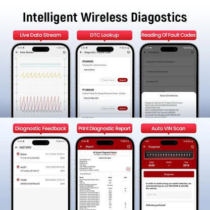 THINKCAR BD6 OBD2 Scanner – Full System Diagnostic, Oil, IMMO, ETS & Brake Reset, Lifetime Free Updates via THINKDIAG App