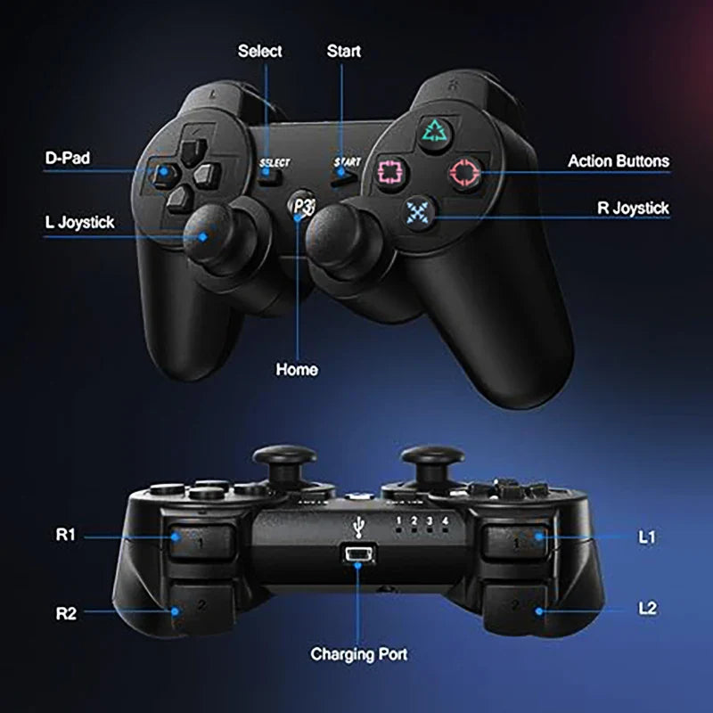Bluetooth Wireless Gamepad for PS3 – Controller Joystick for PlayStation 3 & PC