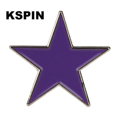 Baby Blue Metal Star Lapel Pin Brooch – Colorful Enamel Star Badge Accessories for Jackets, Bags & Fashion Outfit Decor