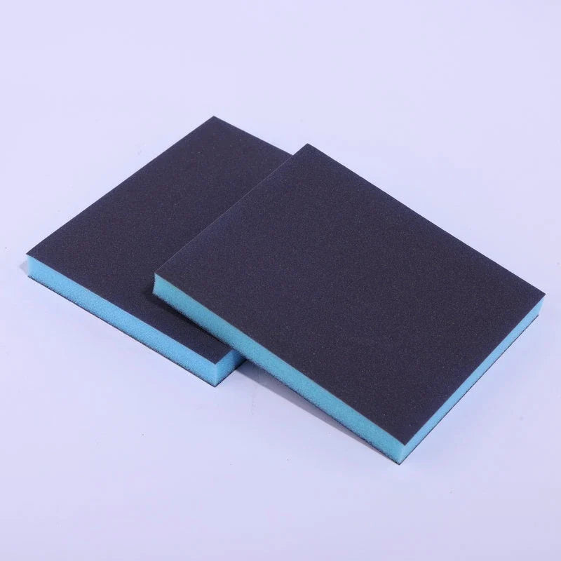 2Pcs Sanding Sponge Blocks - 60-320 Grit Washable Wet & Dry Abrasive Pads for Wood and Metal Polishing