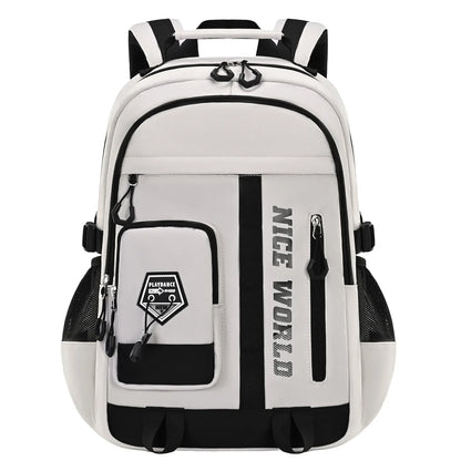 Cool Large Teenage School Backpack for Boys & Girls, Multi-Pocket Student Bookbag for Middle, High School & College