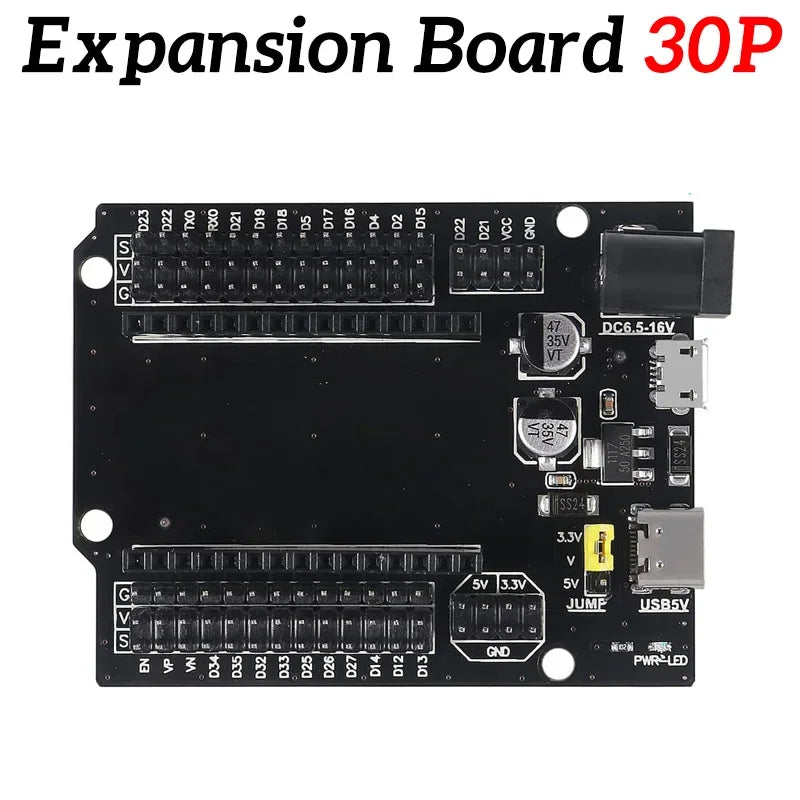 ESP32-DevKitC-32 Development Board - CH340C WiFi & Bluetooth Dual-Core Microcontroller Expansion Board