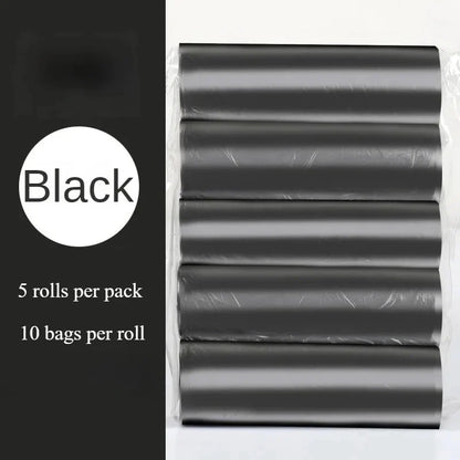 5 Rolls Household Disposable Trash Bags – Small Kitchen Garbage Pouch Bags for Cleaning, Storage & Waste Disposal