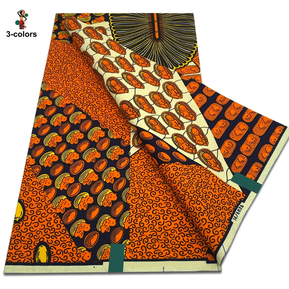 2026 African Ankara Wax Print Fabric - 100% Cotton Soft Dutch Hollandais Pagne for Dresses