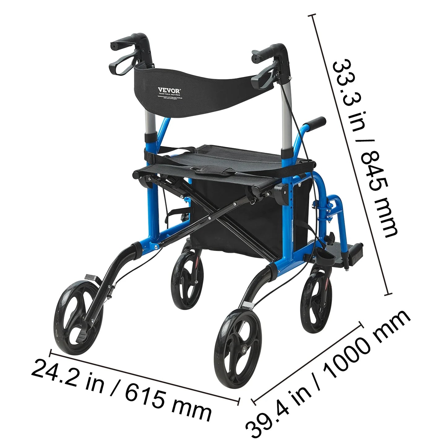 Men’s Adjustable Lightweight Forearm Crutches — Foldable Aluminum Elbow Crutch with Cuff for Walking