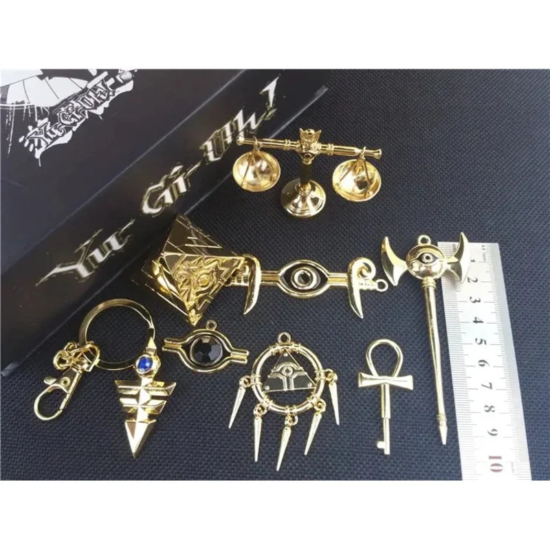 Yu-Gi-Oh! Millennium Treasures Necklace Set - Muto Yugi Golden Cosplay Emperor Key Collectible Gift