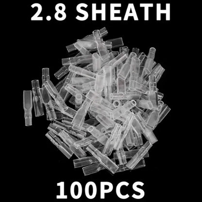 100PCS 2.8/4.8/6.3mm Male & Female Crimp Terminal Connectors – Gold & Silver Wire Connectors for Car & Electronics