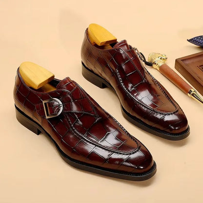 Men’s British Style Leather Oxford Shoes - Retro Carved Business Dress Shoes for Wedding & Banquet