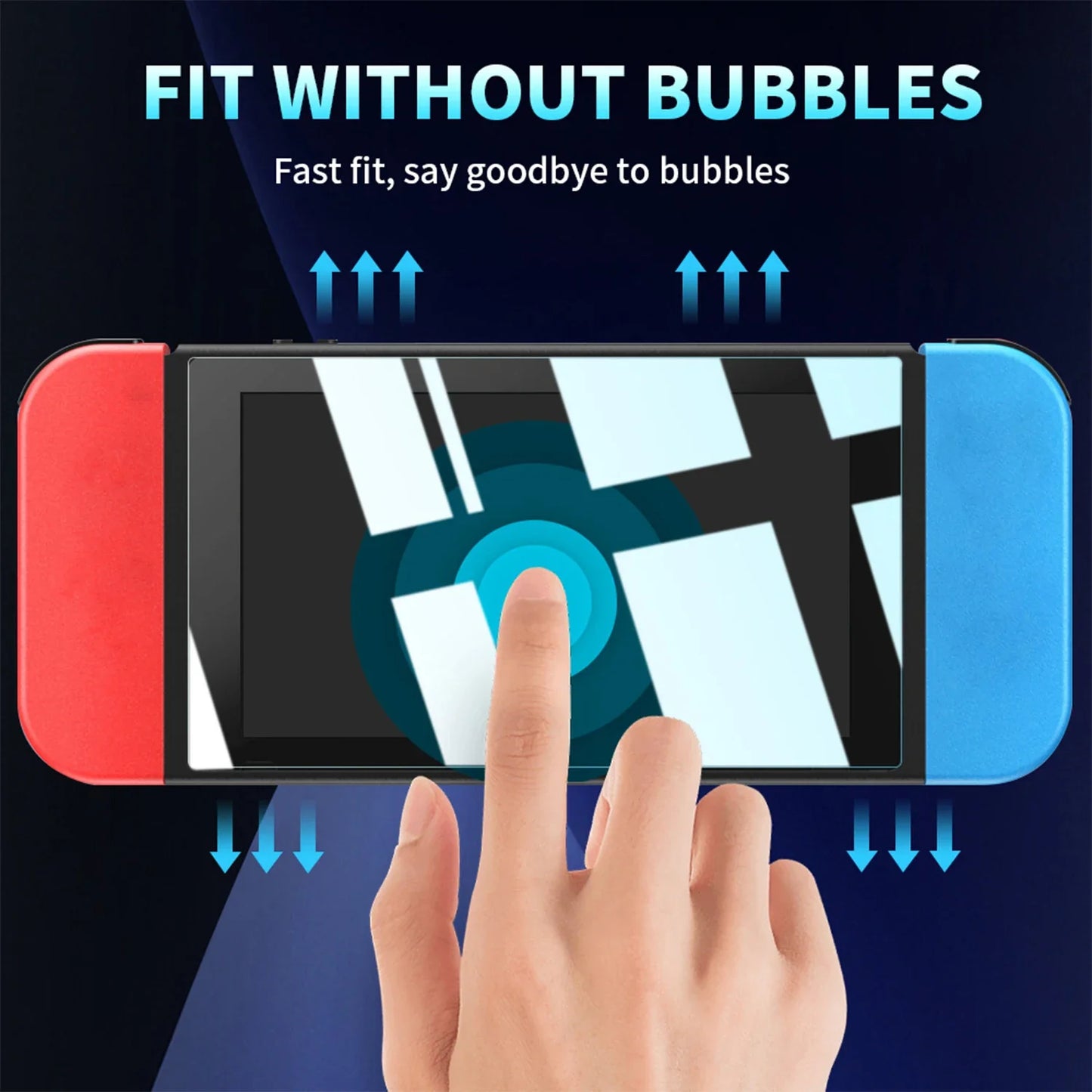 1-4PCS Tempered Glass Screen Protector for Nintendo Switch / Switch OLED / Switch 2 – Anti-Scratch with Auto-Alignment Frame