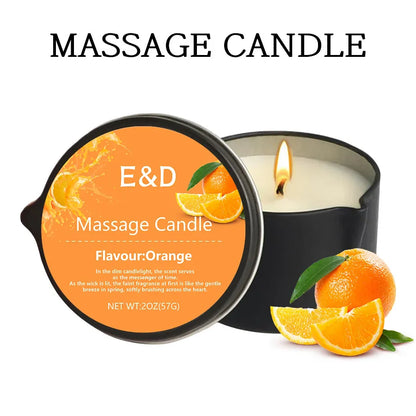 Massage Oil Candle – Aromatherapy Stress Relief Scented Candle for Skin Moisturizing & Spa Relaxation Luxury Home Wellness Candle