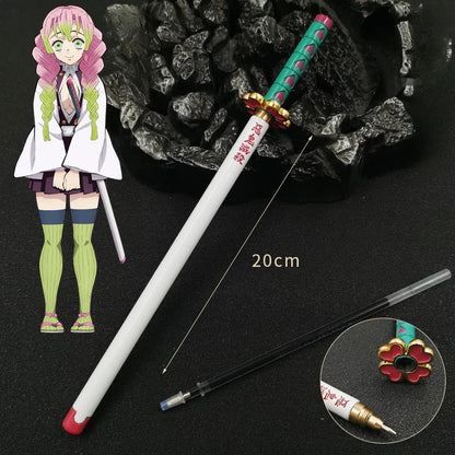 Demon Slayer Gel Pen - 0.5mm Black Ink Anime Sword Design Pen for Students, Cosplay Fans and Gifts