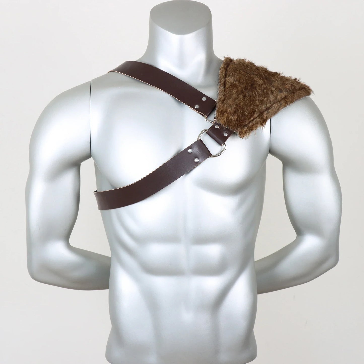 Medieval Knight Cosplay Belt Pouch – Double Layer Wide Faux Leather for Viking, Renaissance, and Pirate Costume Accessories