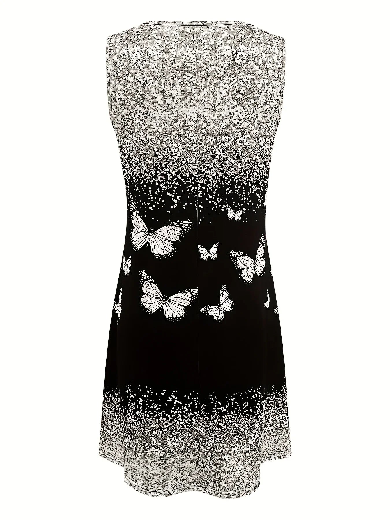 Women’s Sleeveless O-Neck Tank Dress – Sparkling Y2K Summer Casual Oversized Dress for Vacation & Travel