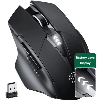 INPHIC Rechargeable Bluetooth Wireless Mouse – 2.4G Silent Office Mouse for PC, Laptop, Tablet & Smartphone