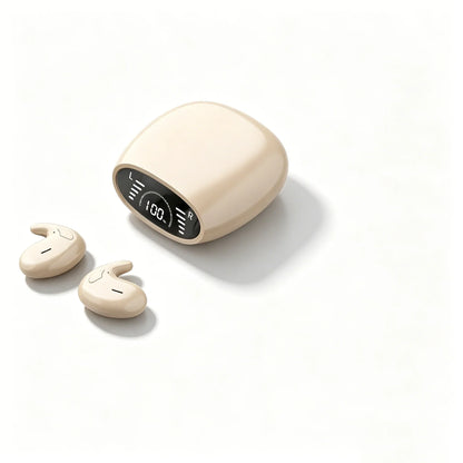 Ultra-Thin Sleep Earbuds - Lightweight Invisible Design with Ergonomic Side-Sleep Fit & Built-In Mic