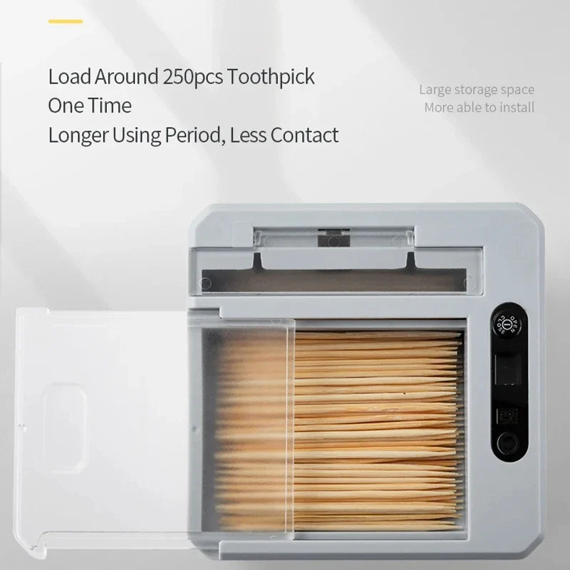 Smart Electric Toothpick Holder - Automatic Sensor Toothpick Dispenser Kitchen Organizer Container