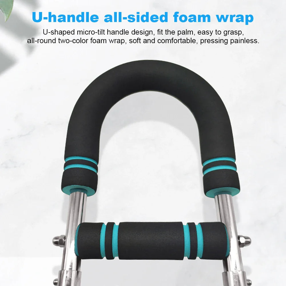 Twister Arm Exerciser — Adjustable Foam Handle Spring Workout Bar for Forearm, Triceps & Chest Training