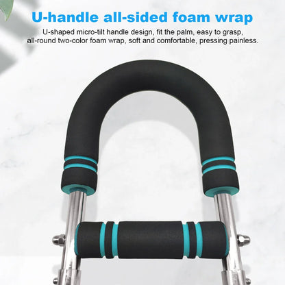 Twister Arm Exerciser — Adjustable Foam Handle Spring Workout Bar for Forearm, Triceps & Chest Training