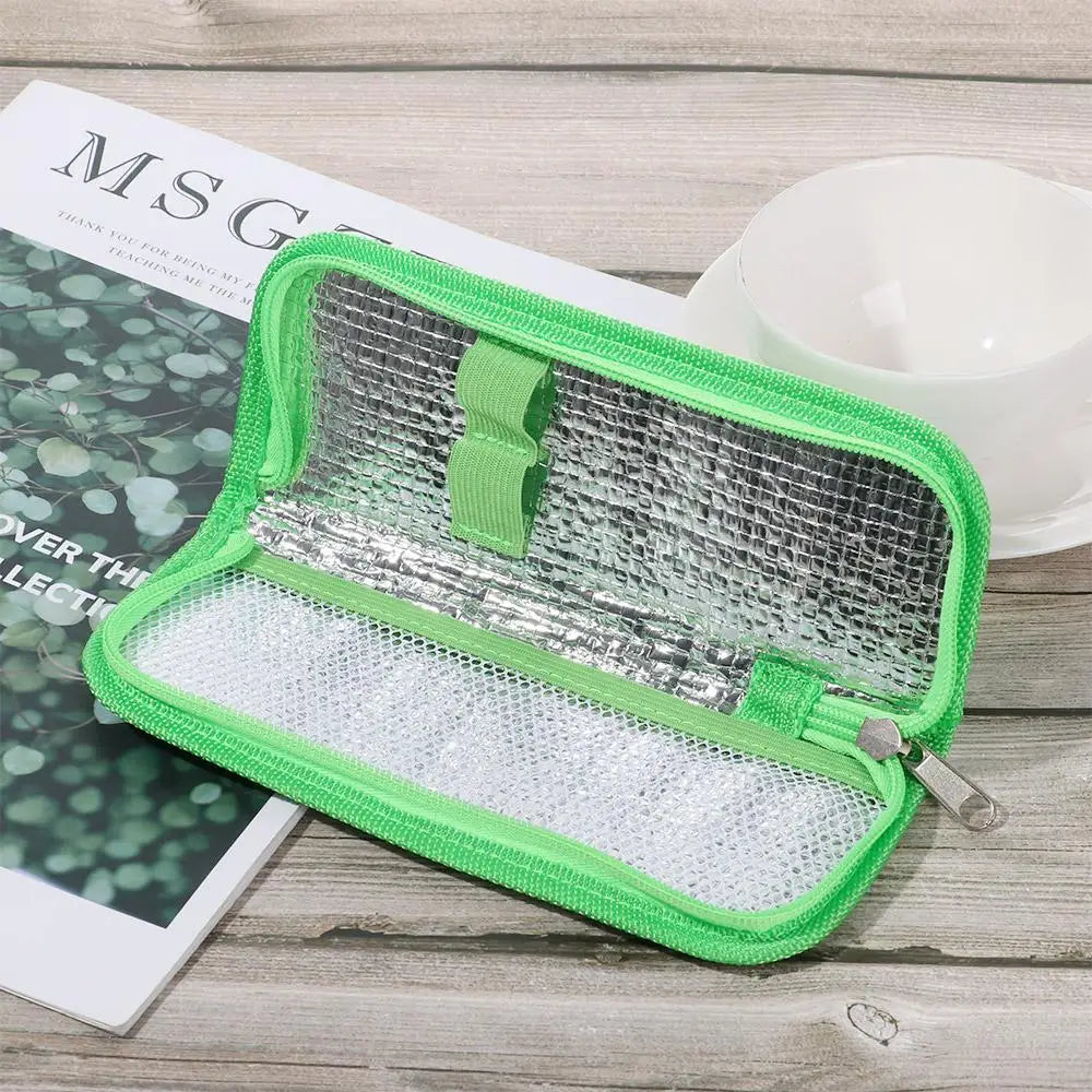Portable Insulin Cooling Bag – Oxford Thermal Insulated Medical Cooler, Diabetic Pill Protector Travel Case