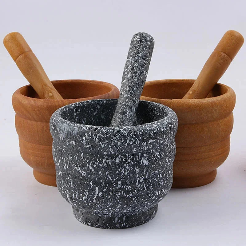 Manual Garlic Grinder & Masher – Household Garlic Press Mortar Bowl for Crushing, Mashing & Pounding