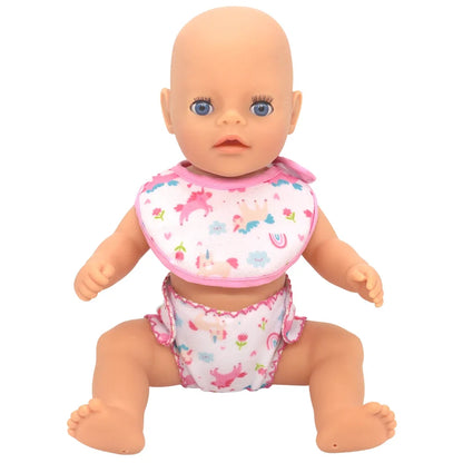 2pcs Doll Diaper Underwear Set - Baby Doll Accessories for 14-18 Inch Dolls, 43cm Baby Born Dolls & Toy Care Play