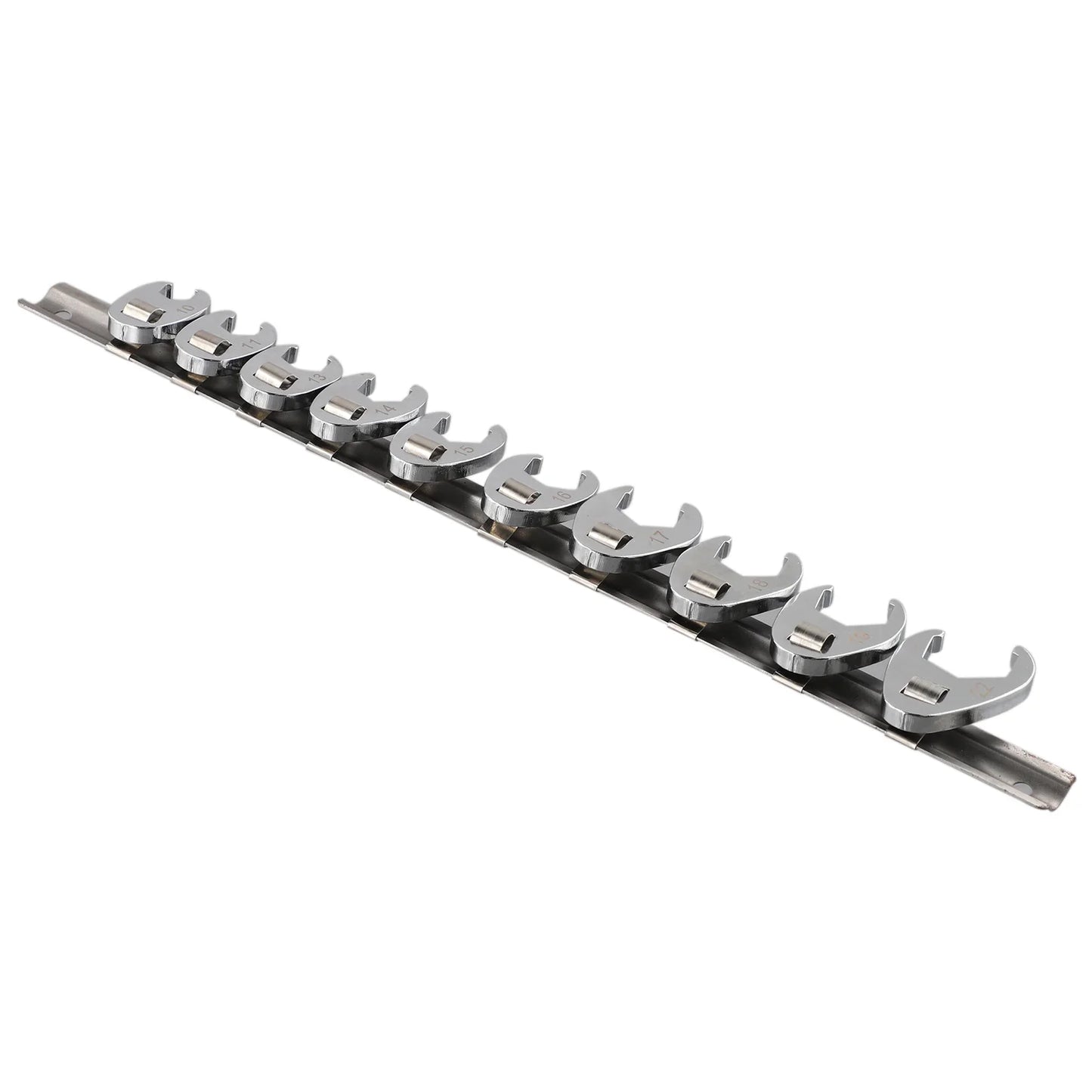 10pcs 3/8" Drive Crowfoot Wrench Set — 10-22mm Metric Open-End Spanners for Torque Wrench