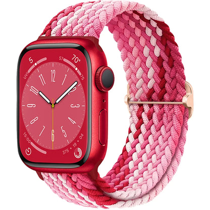 Braided Solo Loop Apple Watch Band – Adjustable Nylon Strap for iWatch Series SE, 4–8 & Ultra (40mm–49mm) Bracelet Wristband