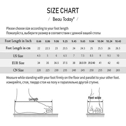 BEAUTODAY Women’s Winter Snow Boots - Cow Suede Platform Boots with Warm Fur, Round Toe & Handmade Sewing Design