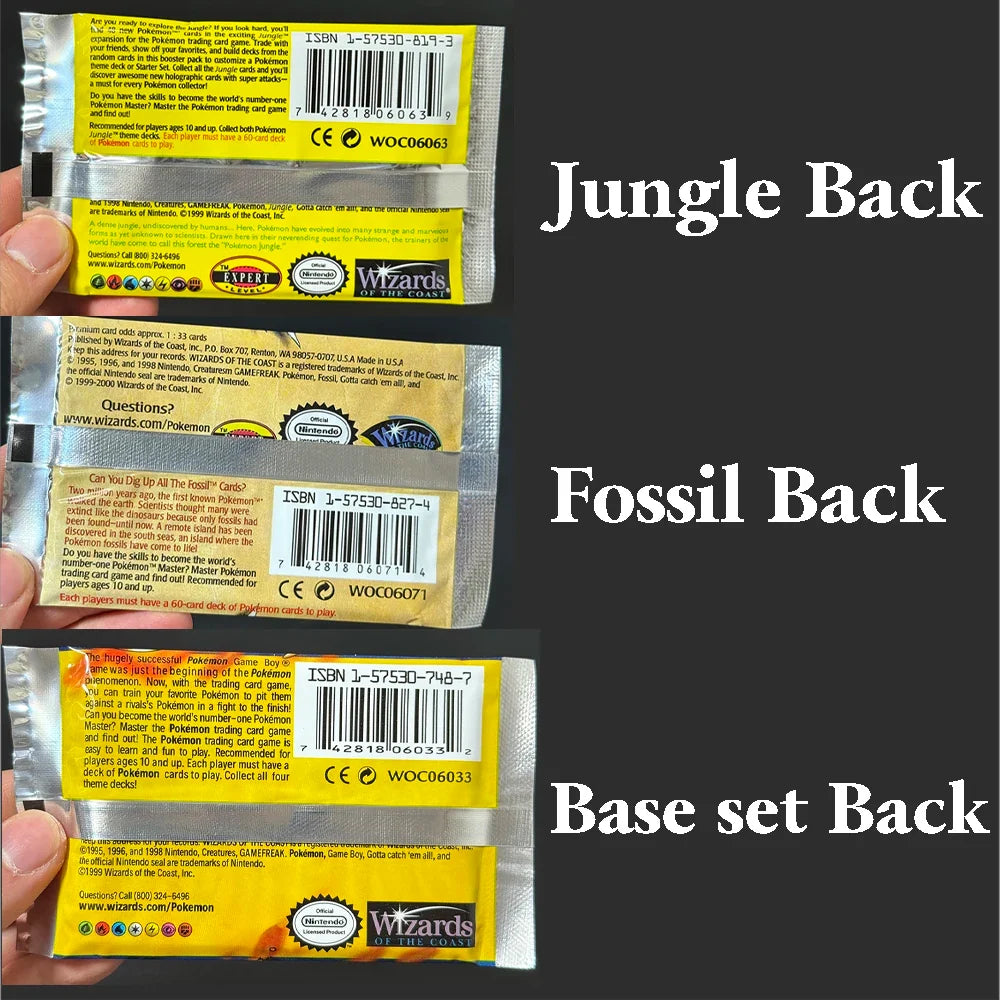 Pokémon Booster Packs Base Fossil Jungle - 11 Cards Per Pack & 36 Pack Booster Box Proxy Game Cards Collection