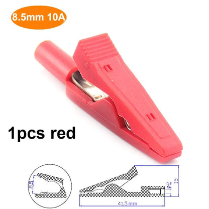 Alligator Clip Banana Plug Adapter - 10A-50A Insulated 2mm/4mm Multimeter Test Lead Clips