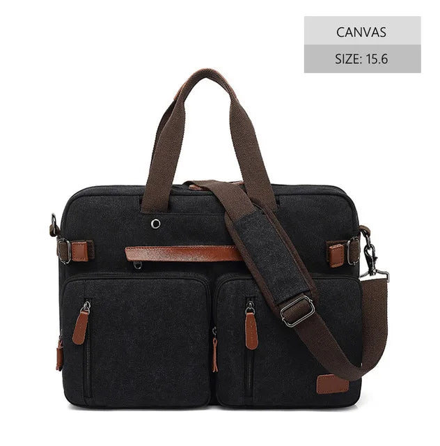 Convertible Laptop Backpack - 15.6/17.3 Inch Waterproof Nylon Travel & Business School Bag