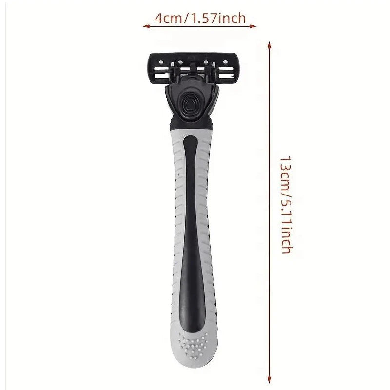 3-Layer Stainless Steel Manual Razor for Men – Washable Travel & Home Shaver for Daily Face Care