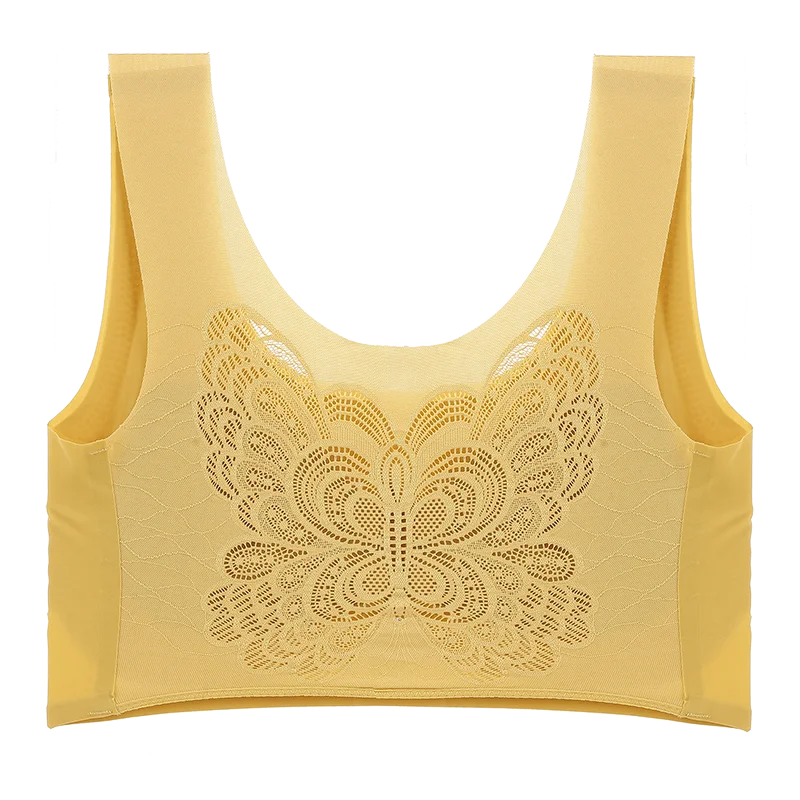 Plus Size Butterfly Back Push Up Bra – Seamless Women’s Bralette Lingerie, Comfortable Supportive Underwear with Beauty Back Design