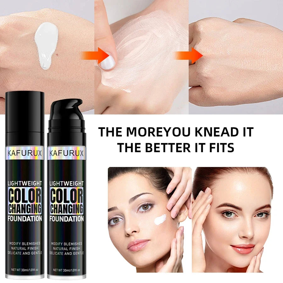 Magic Color Changing Foundation - Soft Matte Long-Lasting Hydrating Makeup Base for All Skin Tones